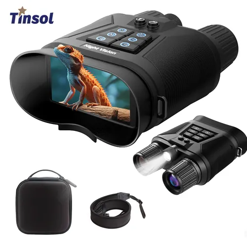 Tinsol nuevo binoculares de visión nocturna 4K HD 3,0 pulgadas 600M 8x Zoom visión nocturna antivibración con IR para observación de aves caza