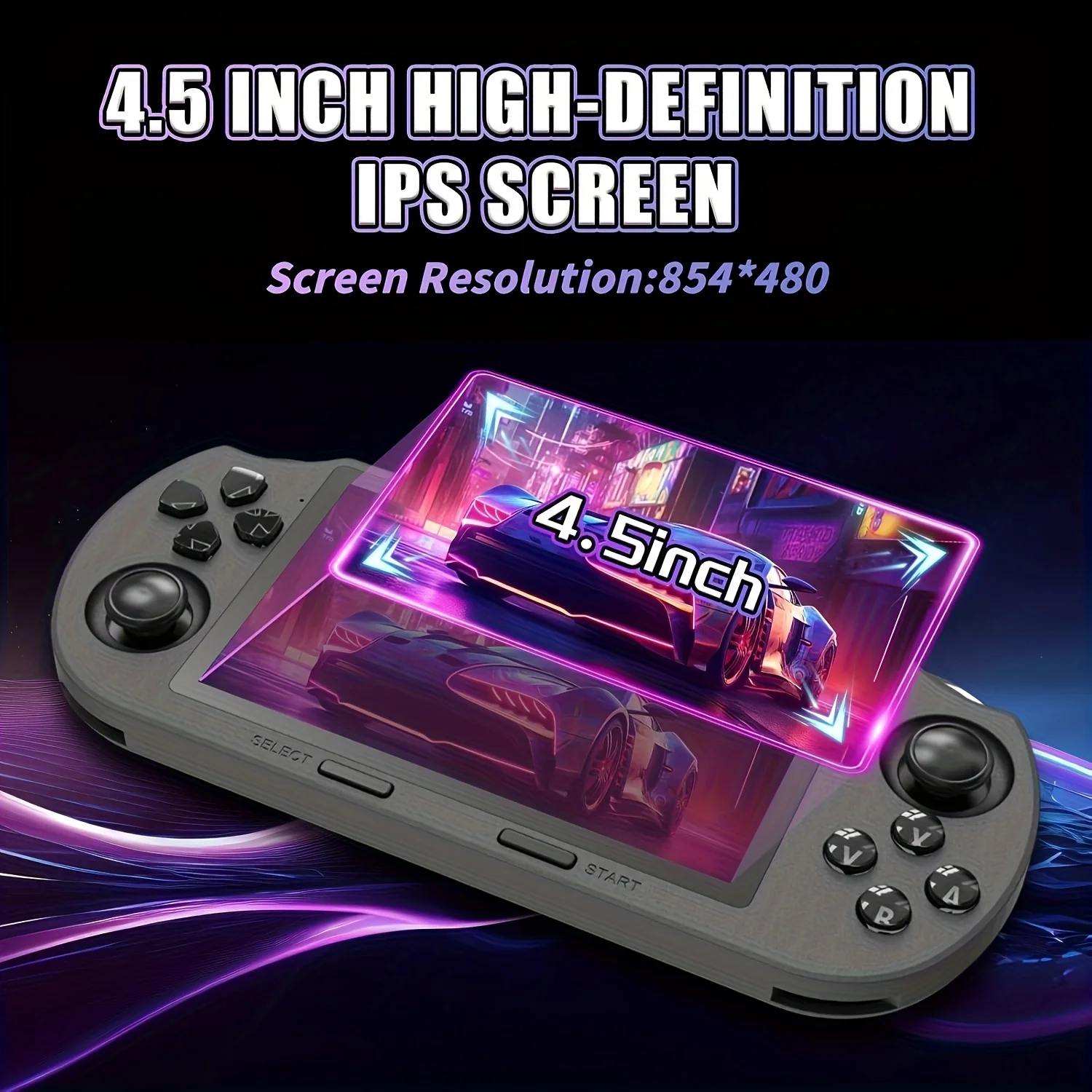 وحدة تحكم ألعاب محمولة SF3000، شاشة 4.5 بوصة، شحن USB-C، منفذ USB-C، متوافق مع أجهزة الكمبيوتر الشخصية، PS4، Xbox One، Nintendo Switch