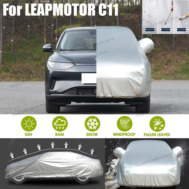 

For LEAPMOTOR C11 Auto parts Anti snow Anti dust Sunscreen Anti-uv Anti peeling paint And Anti Rainwater 210t car cover Car cove