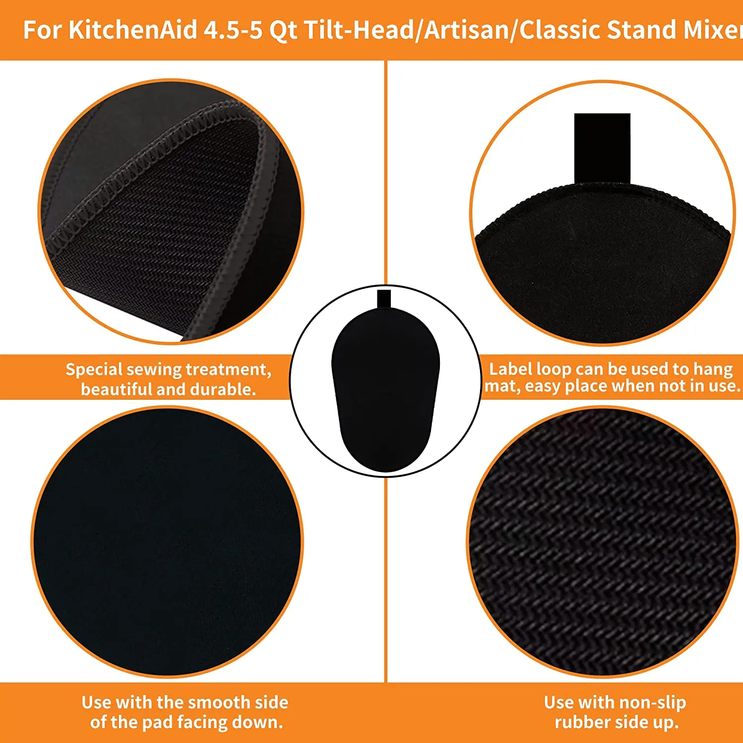 Sliding Mat for Kitchenaid Mixer, Mover Slider Mat Pad Stand Mixer, Kitchen Appliance Slider Mat Compatible Kitchen Accessory