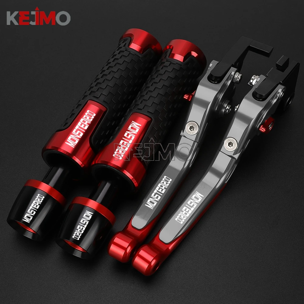 

2017 2016 2015 MONSTER 1200 Handlebar Grips Handle Ends Adjustable Brake Clutch Levers FOR DUCATI MONSTER1200 S R 2014 - 2018