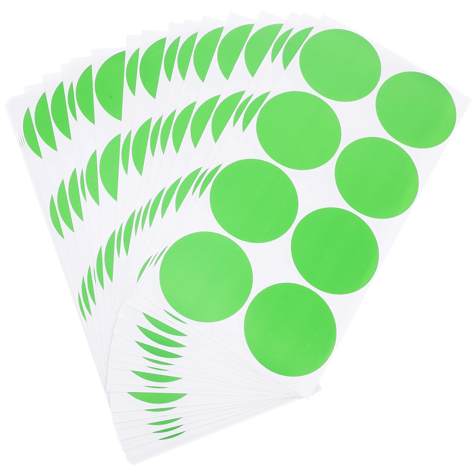 

20 Sheets Colorful Dot Stickers Adhesive Round Labels Home School Office Reusable Containers Bright Pvc Material Colored Circle