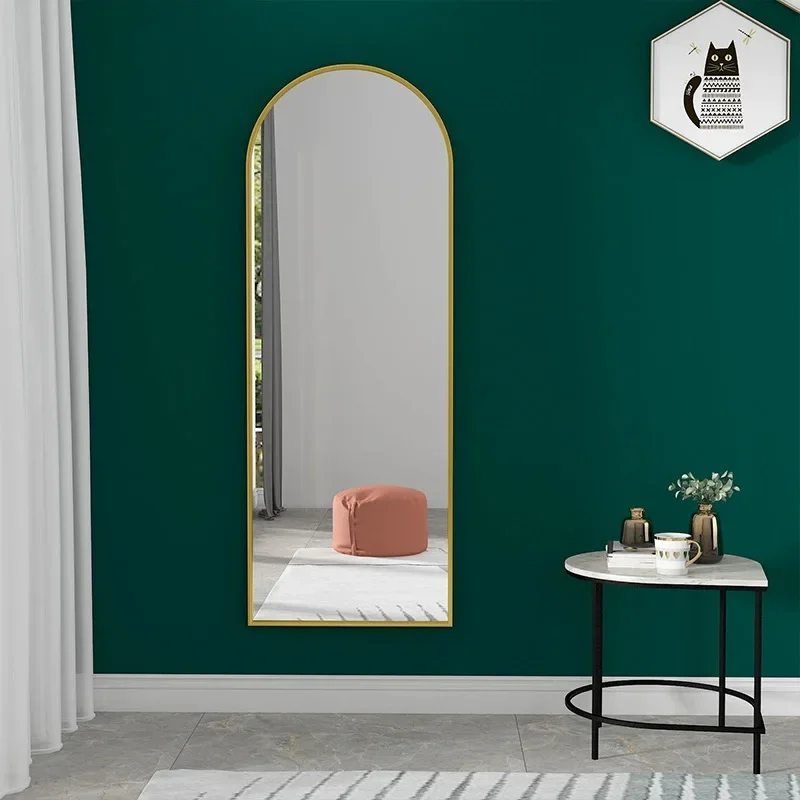 Nordic style floor-to-ceiling full-length  clothing store cloakroom fitting mirror home bedroom wall-mounted full-length m