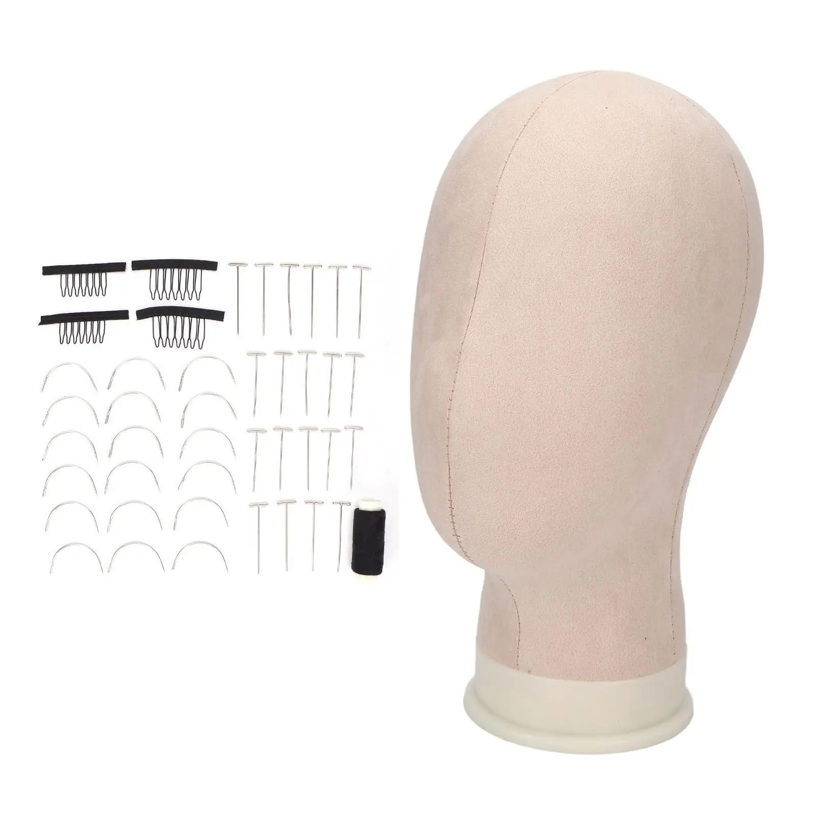 

11.8 Inch Canvas Wig for making Mannequin Head With Head Pins Hair Salon Tool for Wig Styling