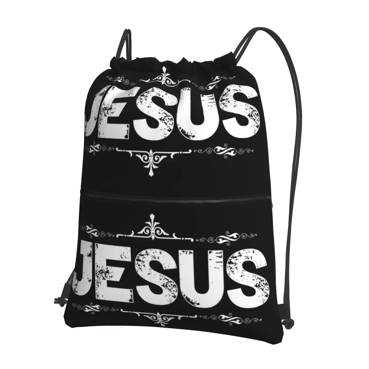 

Catholic Jesus (1) Portable Backpacks Drawstring Bag Fashion Drawstring Bundle Pocket Book Bags For School Students