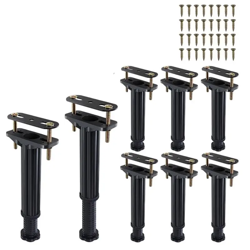

Heavy Duty Bed Frame Legs Height Bed Support Legs 7.8-13.0Inch For Bed Slat And Frame