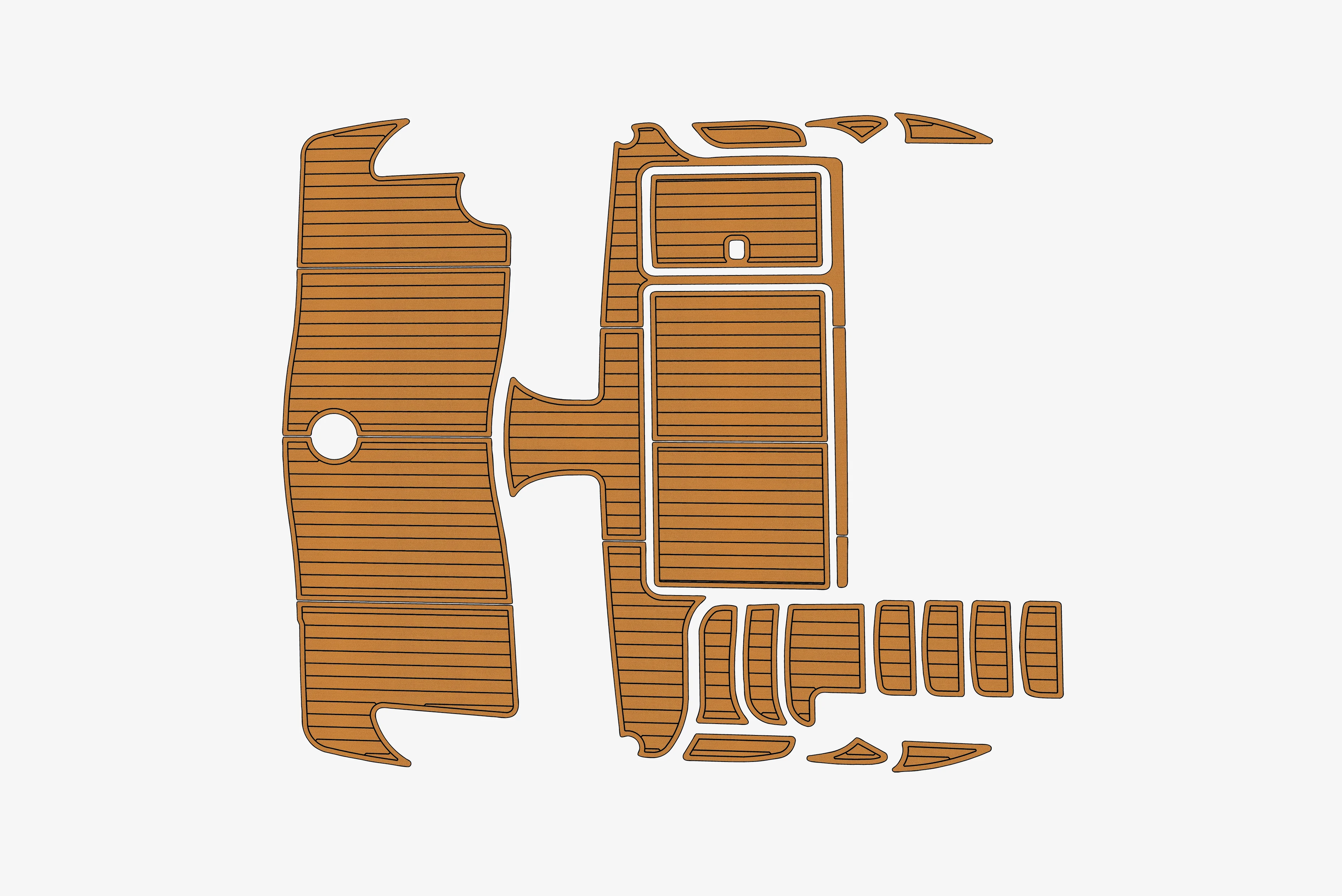 Non-Slip EVA Faux Teak Marine Mat Self-Adhesive 6mm Yacht Cockpit Pad for 1999 Maxum 42 Boat Decking Easy Install