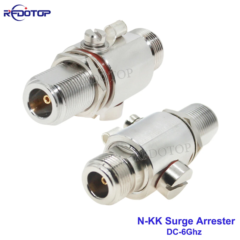 DC-6GHz-N-Female-to-N-Female-Jack-Coaxial-Lightning-Arrestor-Surge-Protector-Gas-Discharge-Protection-for-HAM-CB-Radio-WLAN-WiFi