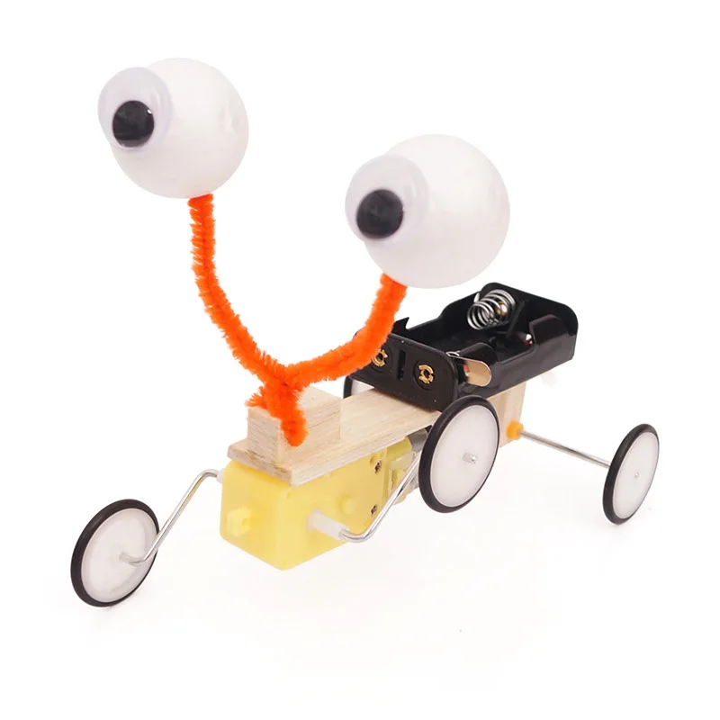 DIY Kids Diy Reptile Robot Electric Wooden Science Experiments Technological Invention Creative Handmade Assemble Toys G158