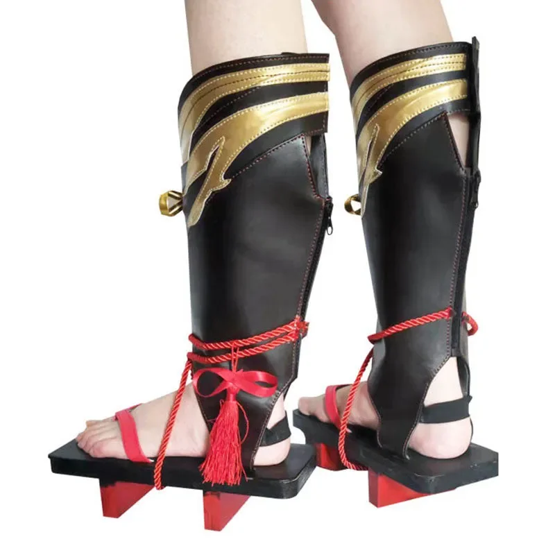 Chaussures de Cosplay Genshin Impact Shikanoin Heizou, Accessoires de ixd'Halloween et de Carnaval sur Mesure