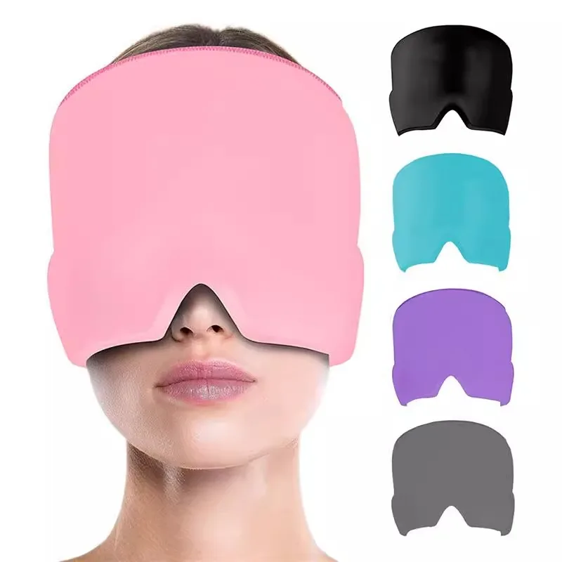 Bio Ice Eye Mask, Non-Silk Eye Mask, Light Shield, Sleep Eye Shield, Adjustable Ear Strap Eye Mask for Lunch Break