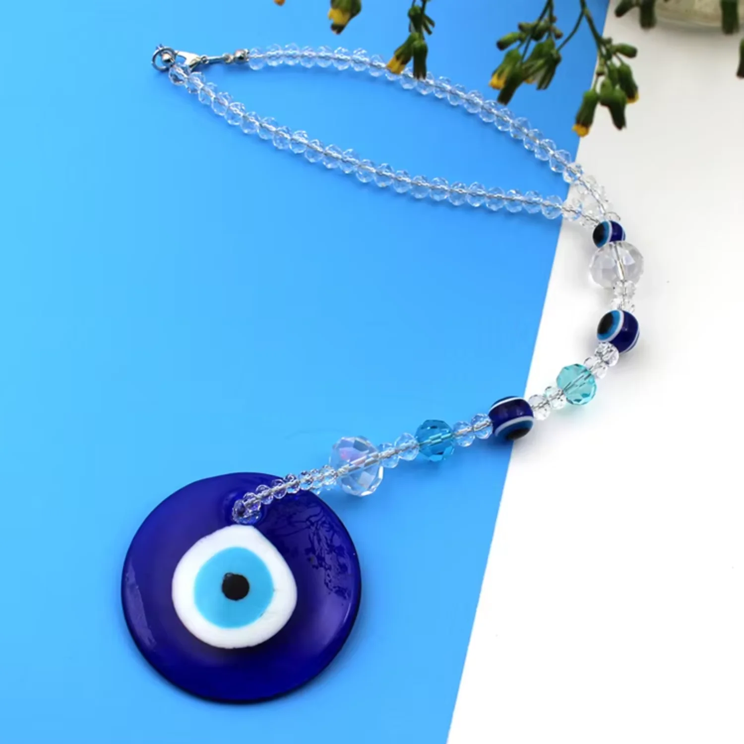 Turkish Blue Eye Jewelry Bohemian Style Glass Pendant Evil Eye Step Water Drop Hanging Design Wall Decor and  Luck