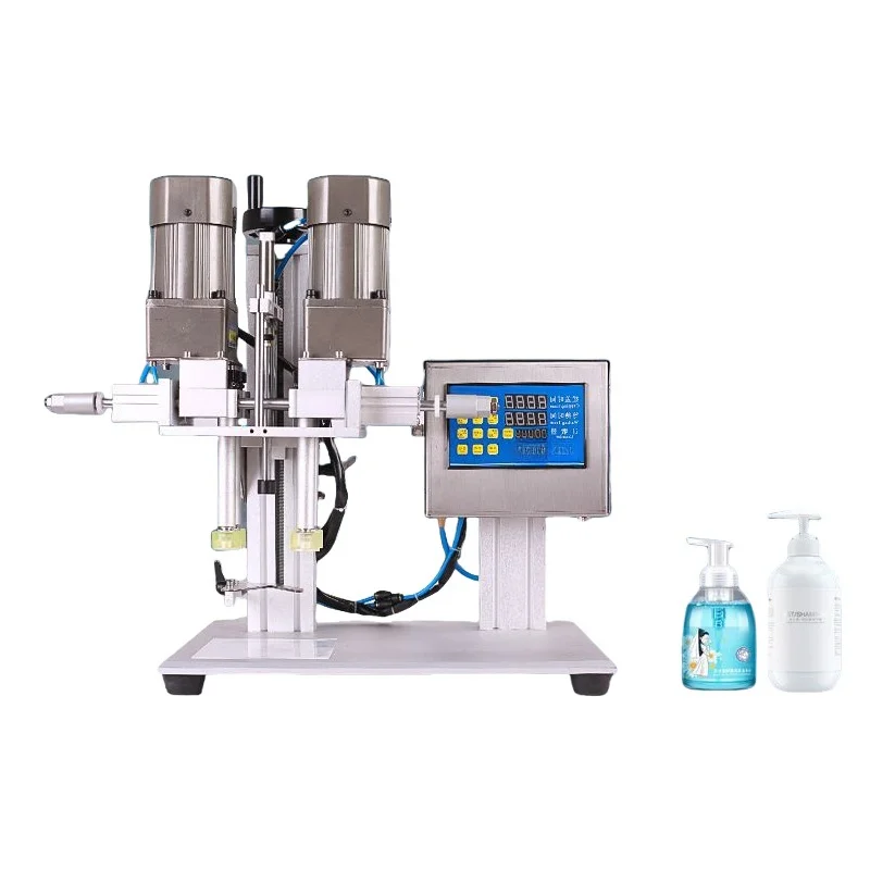 Desktop Round Plastic Screw Bottle Capping Machine with Aluminum Cap Sealing Function Plastic Can Sealing Machine