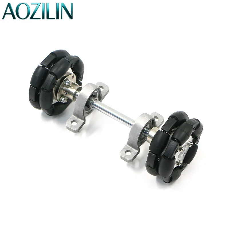 AOZILIN 60mm Omni Wheel Module With Double Metal Bearing Mounting Bracket For R1 Smart Robot Car Chassis