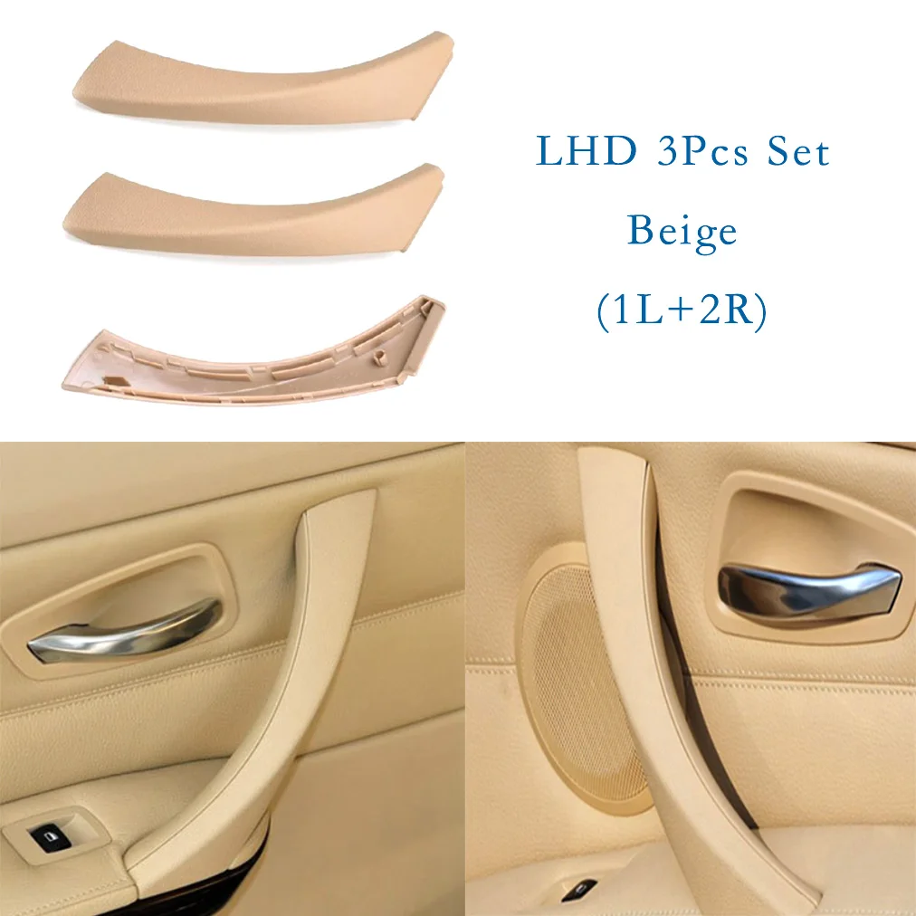 

Fit For BMW 3 Series E90/E91 04-12 3PCS Inner Door Pull Handle Cover Set LHD