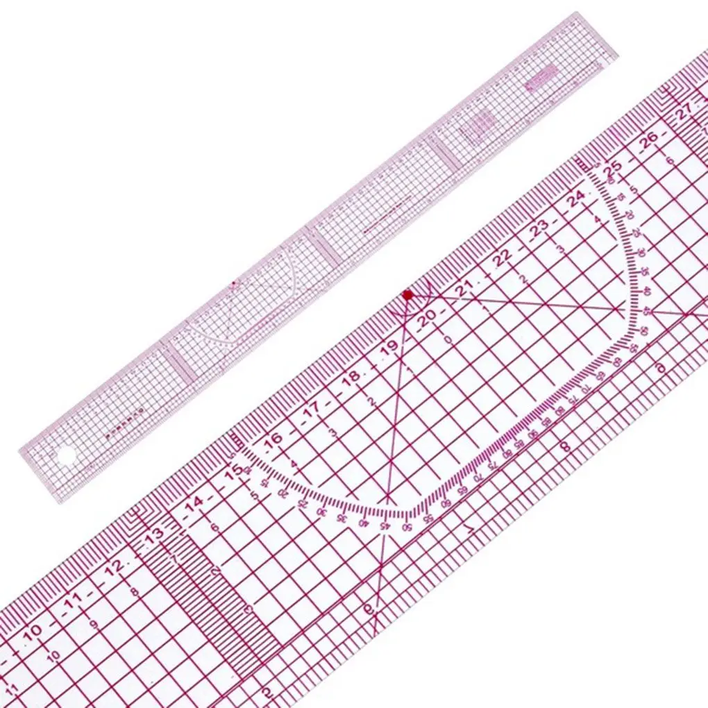 5/3/2/1 tailleur de couture en plastique 55 cm rétagé Double face métrique règle droite transparente Yardstick Patchwork tissu règle de coupe