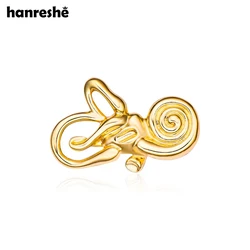 Hanreshe Medical Otology Cochlear Brooch Anatomy Lapel Backpack Badge Ear Pins Medicine Jewelry for Doctor Nurse