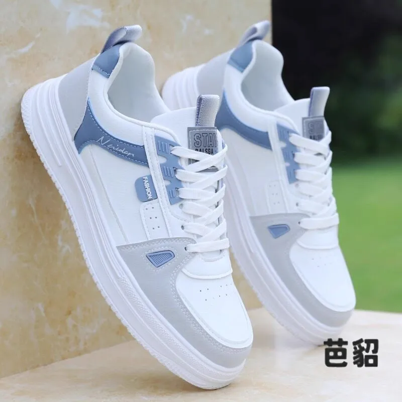Waterproof Anti-Slip Lightweight Fashionable Men's Casual Shoes Summer Season All-Match White Sneakers Student Flat Footwear