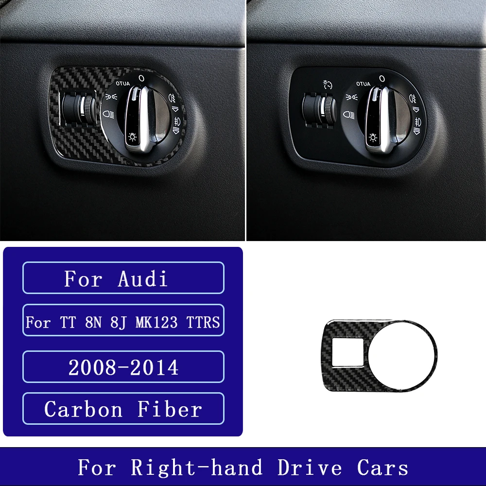 For Audi TT 8n 8J MK123 TTRS 2008-2014 Carbon Fiber Navigation Radio Shift Window Lift Panel Car Inner Accessories Trim Stickers