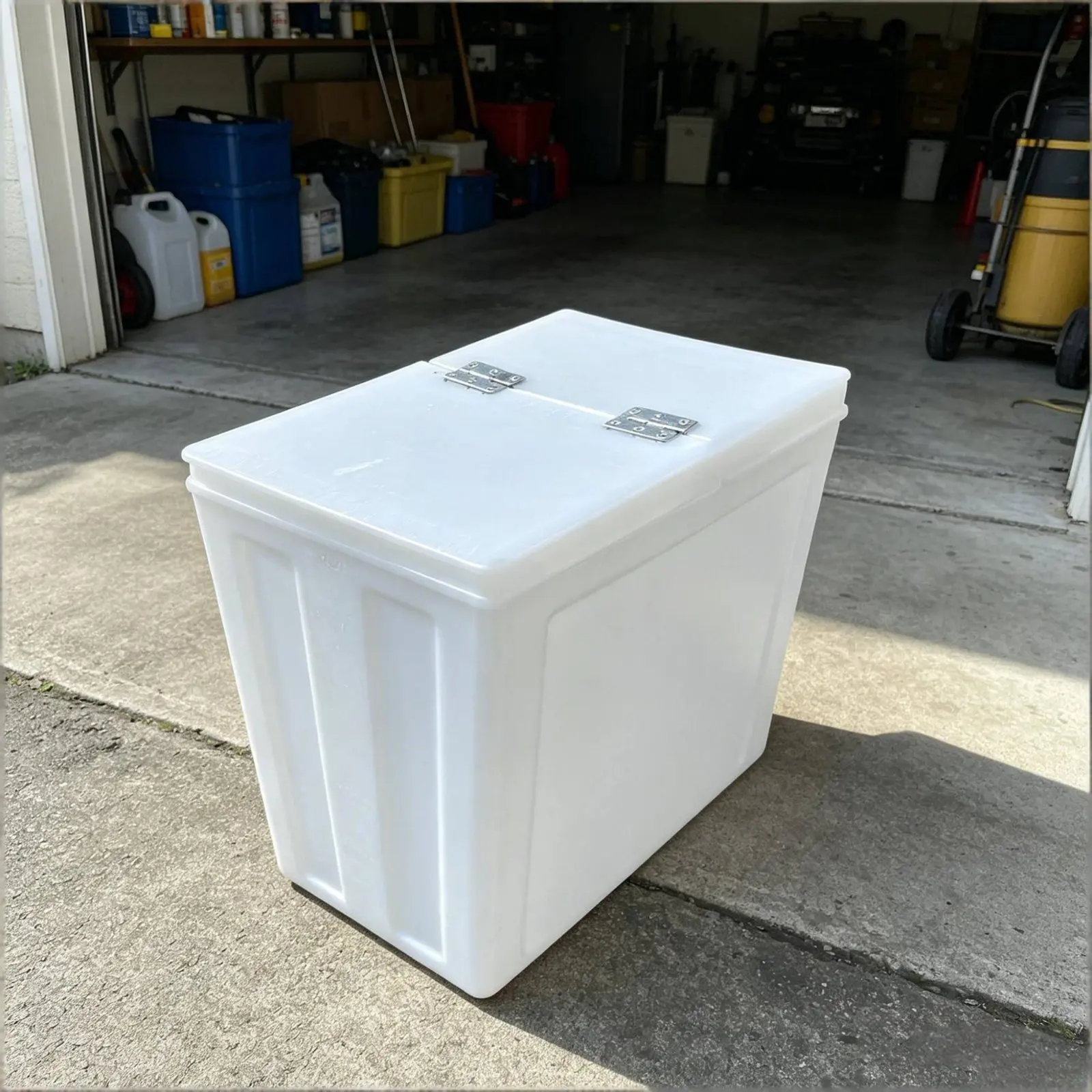 Afbeelding 3: Vierkante wateropslagcontainer Lekbestendig scharnierend deksel Watercontainer Staande opbergcontainer met deksel Uit één stuk