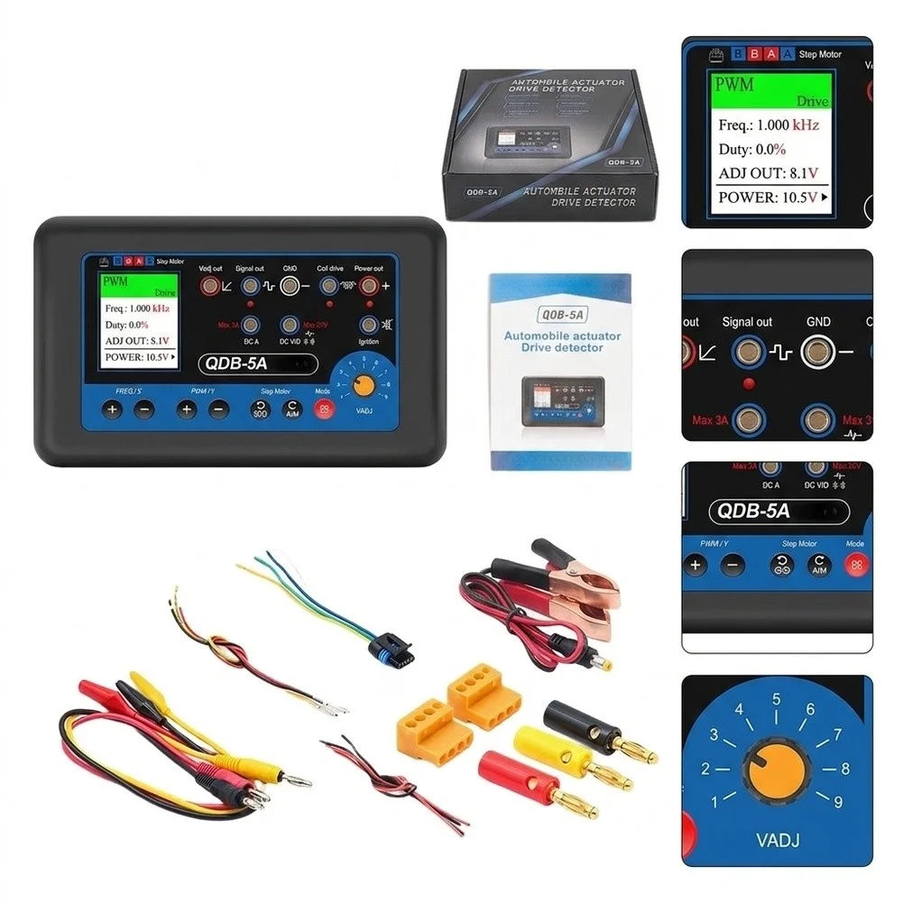 QDB-5A Automotive Sensor Tester For Oscilloscope For PWM Driver Multimeter For Ignition Coil Injector Stepper Motor Fault Detect