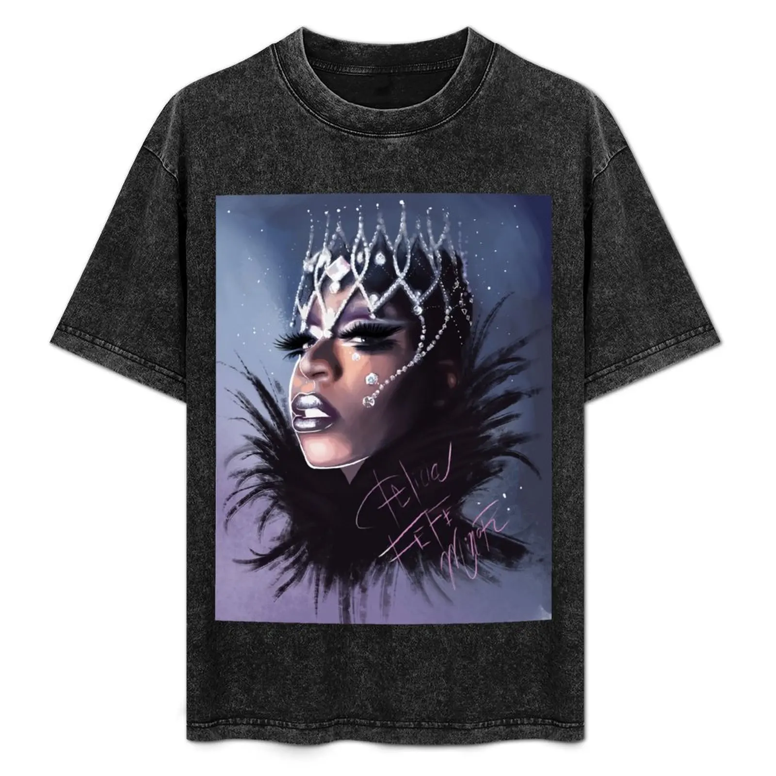 

Felicia Minor Digital Art by Carlos Gzz T-Shirt graphics graphic t shirts blue archive t shirts men