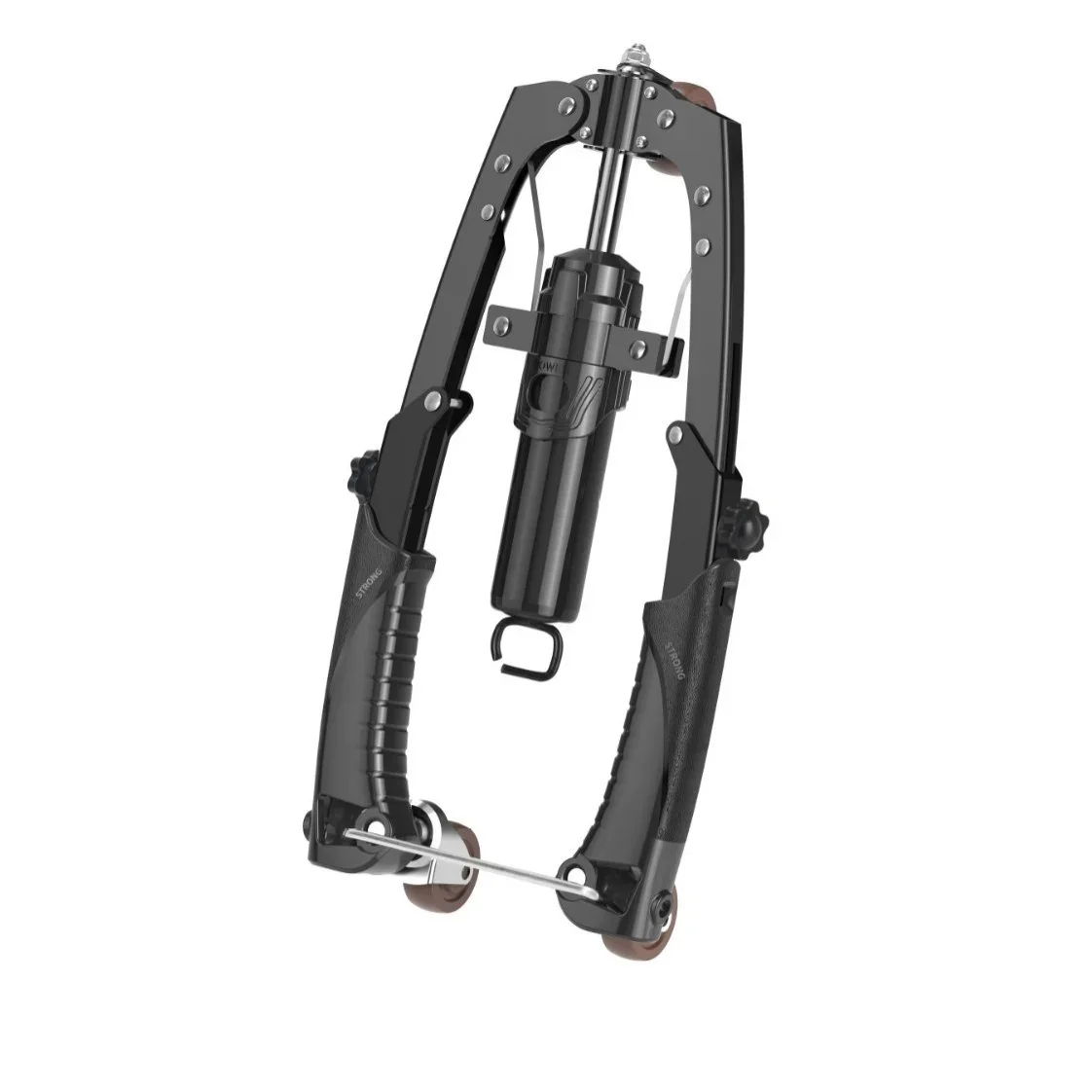 Hydraulic Adjustable Grip Strengthener with Abdominal Wheel, 200KG Arm Strength Trainer for Home Fitness Workout
