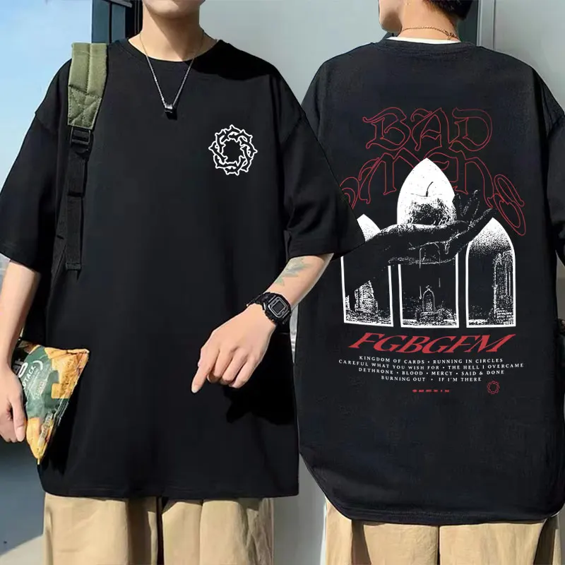 

Rock Band Bad Omens FGBGFM Album Graphic T Shirts Men Women Casual Oversized Short Sleeve Male Retro Gothic T-shirt Streetwear