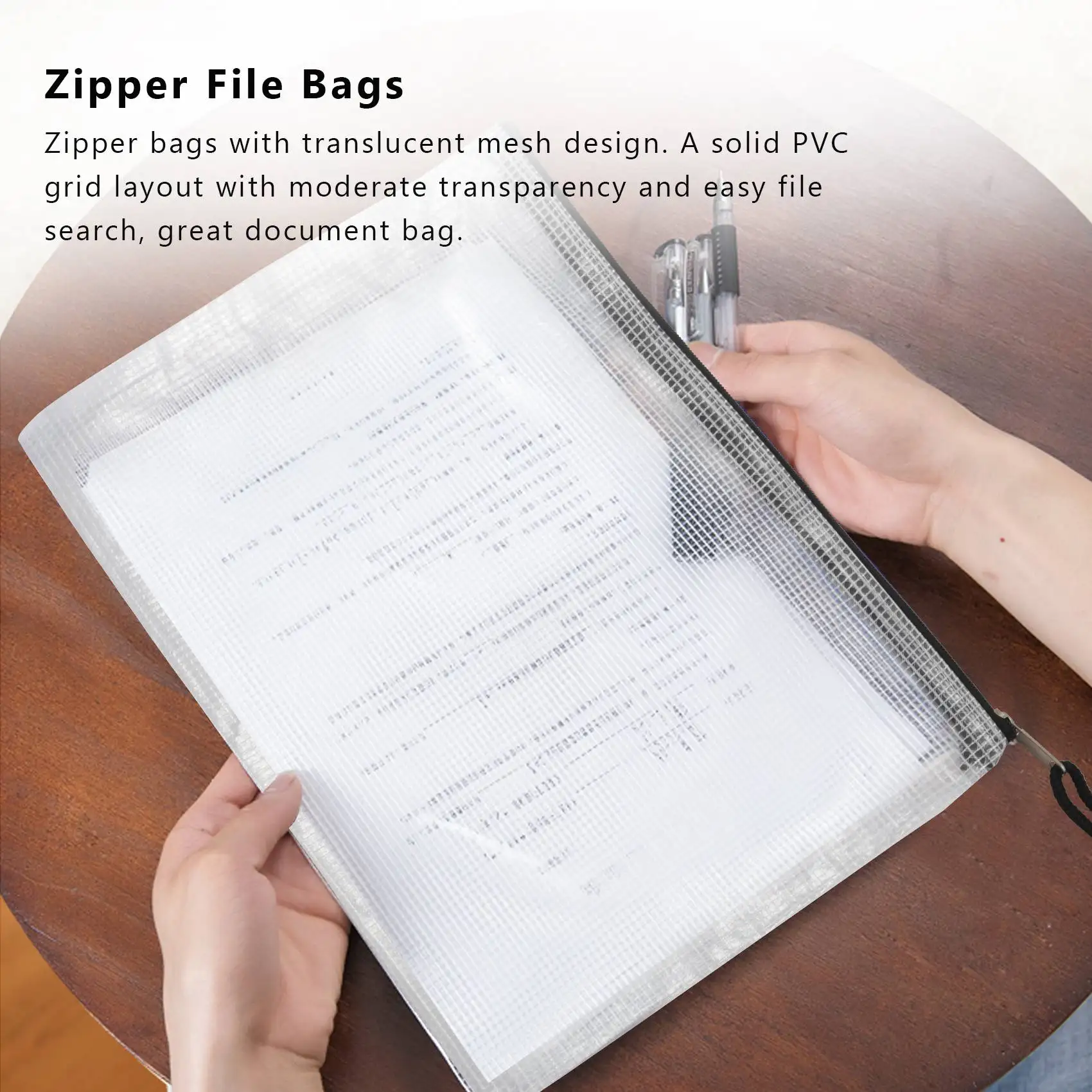 20Pcs B5 Zipper Document Pouch, Zippered File Bags, Storage Bags for Office School Home Travel,11.4 X8.2 Inch
