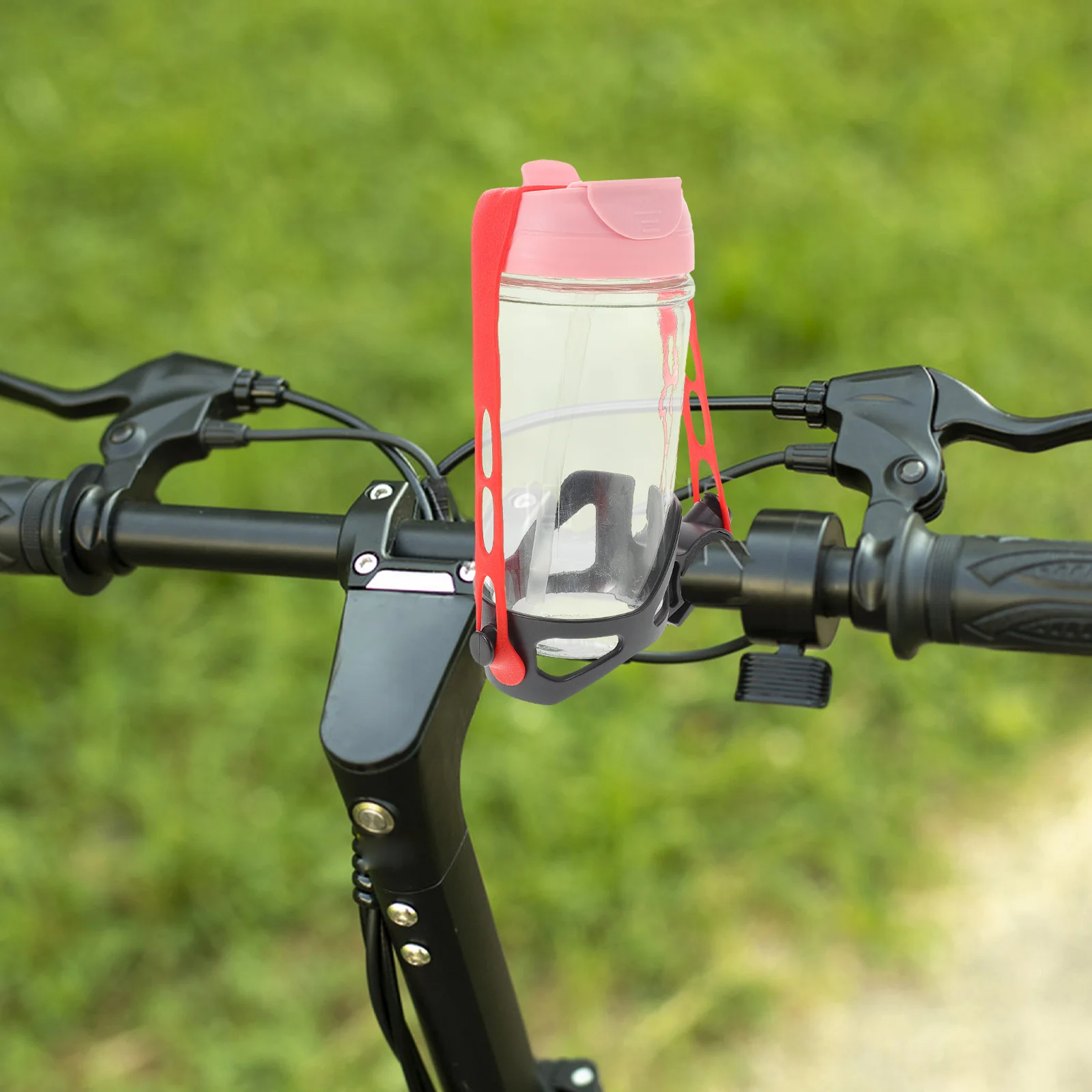 

1Set Bike Cup Holder Versatile Beverage Support Secure Sturdy Bracket Cycling Essential Soft Durable Stylish Design Mountain