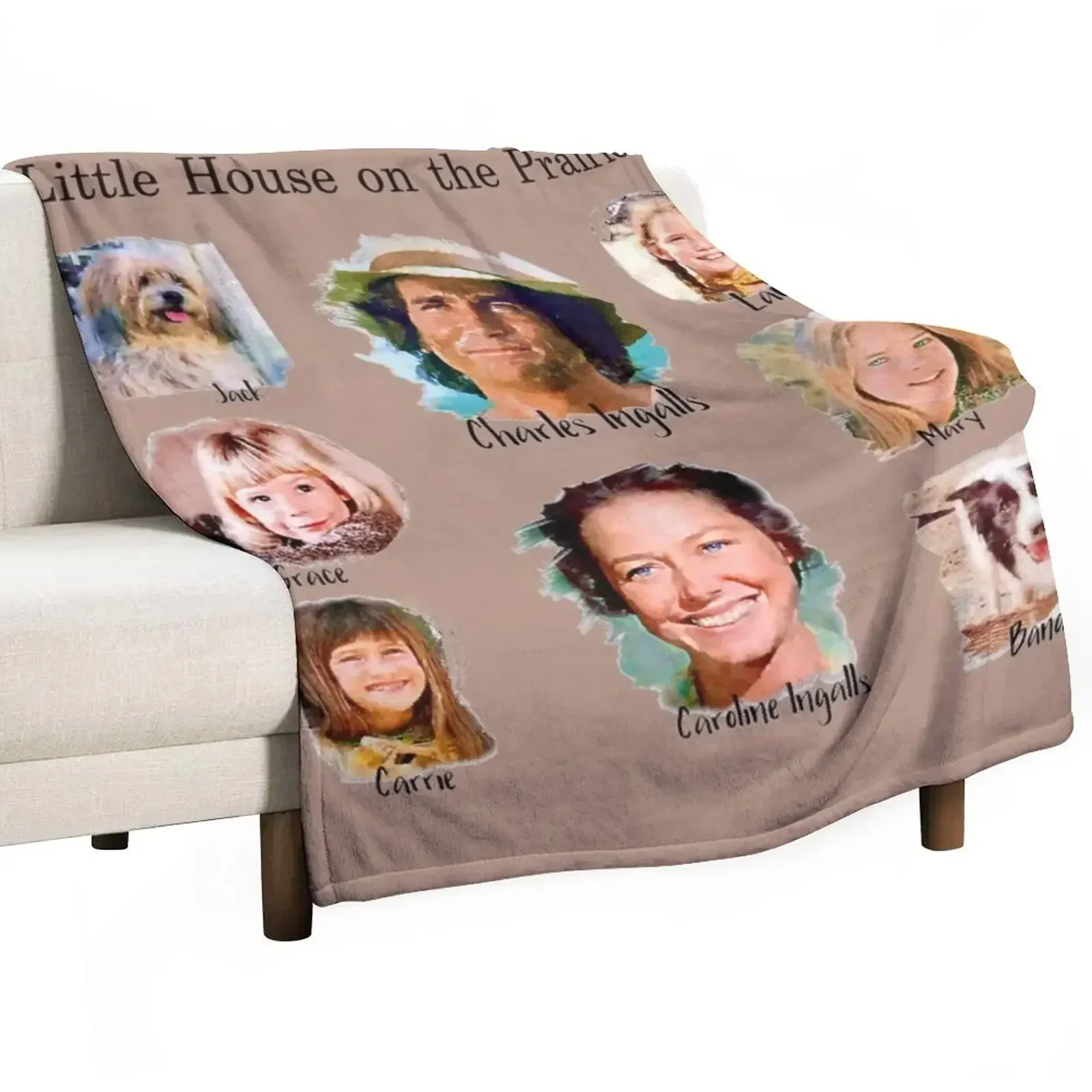 Ingalls Family Little House on the Prairie Throw Blanket Soft Beds blankets ands Custom Warm Blankets