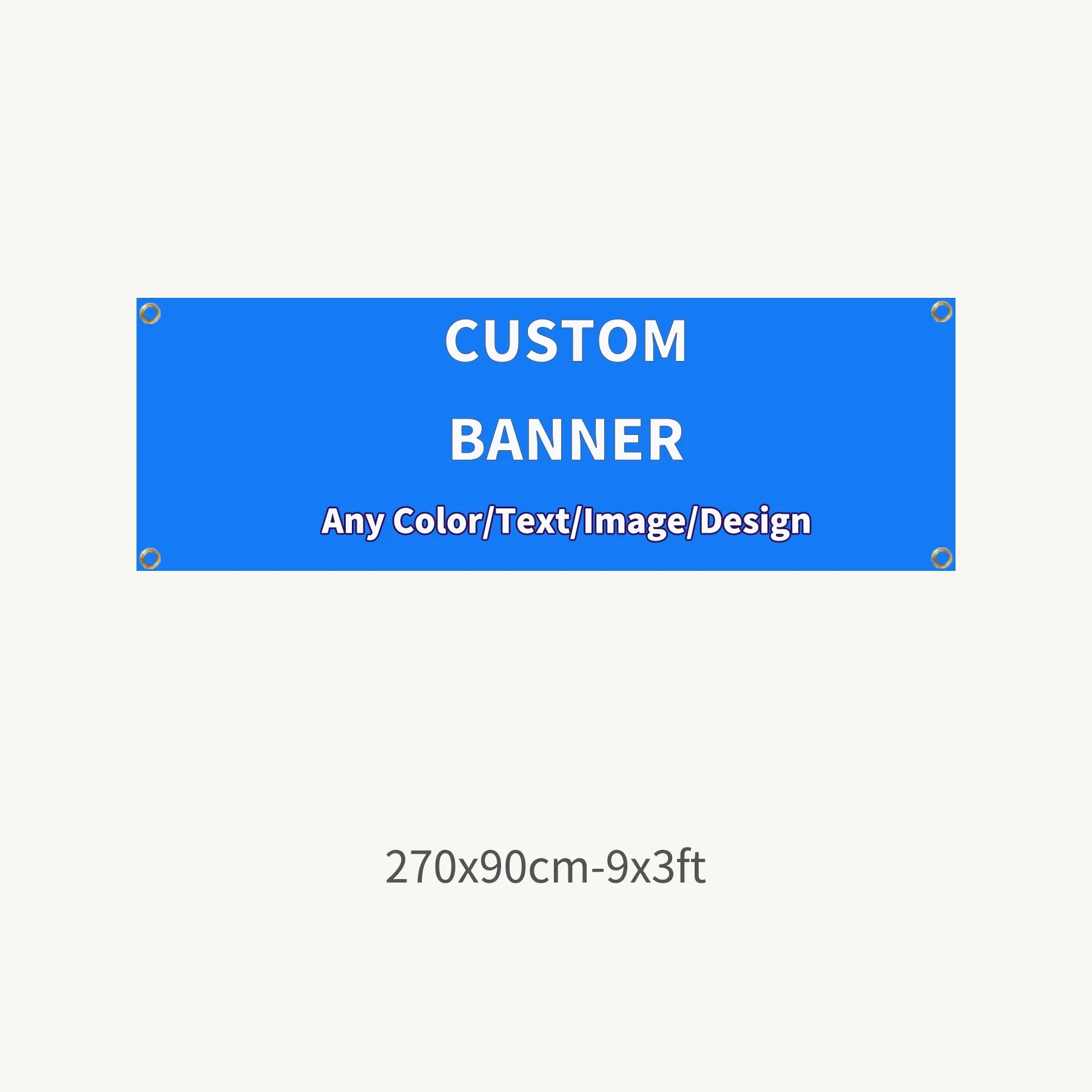 1 Stück Maßgefertigtes Polyester-Banner für Innen- und Außenbereich - Banner mit 4 Ösen, Viele Größen, Perfekt für Heimdekoration