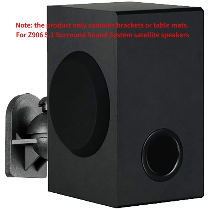 Suporte de Parede/Teto para Logitech Z906 - Par de Suportes Ajustáveis Antiderrapantes para Caixas de Som Satélite de Home Theater