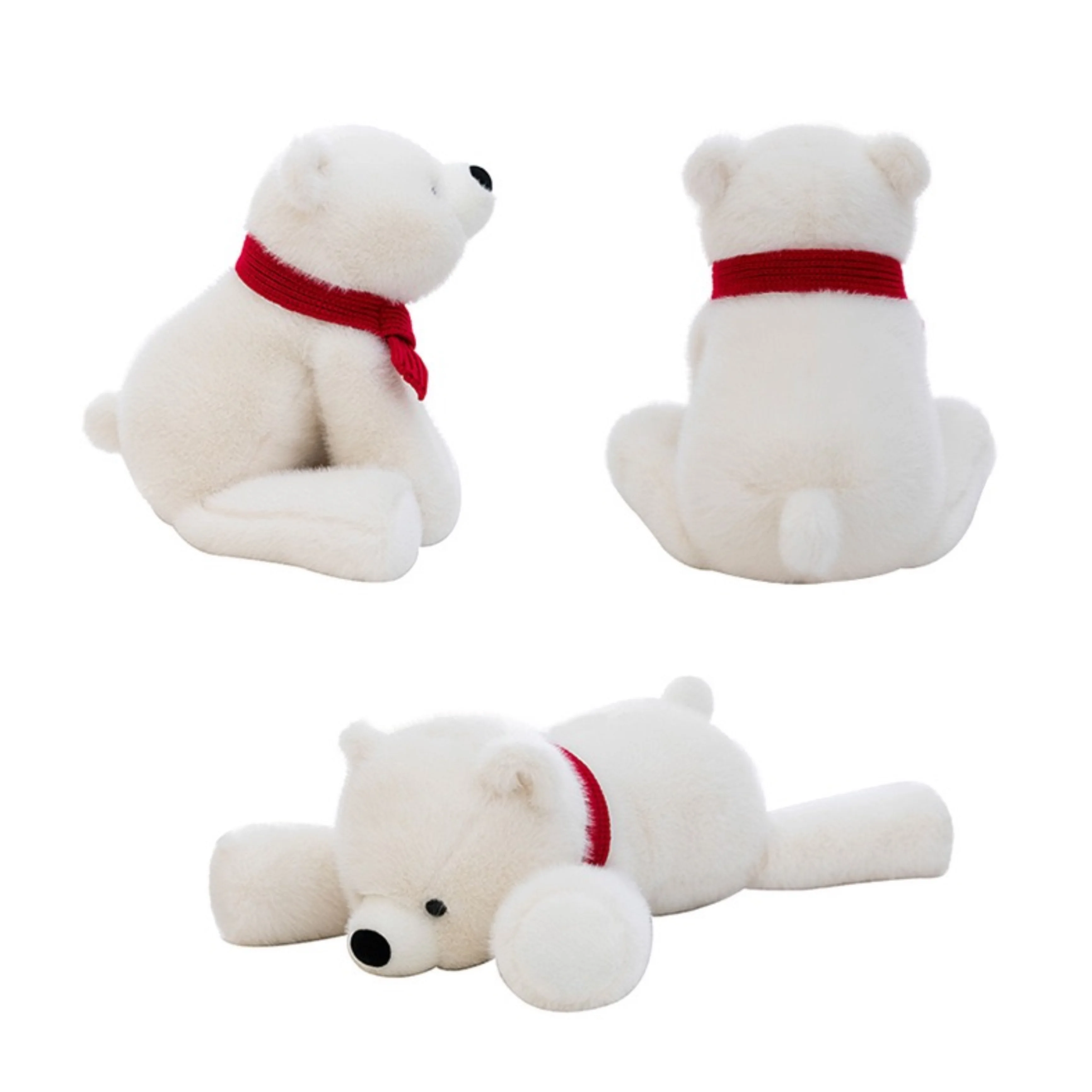 40 centimetri Kawaii Orso Polare Peluche Morbido Peluche Peluche Sciarpa Orso Polare Decorazione Della Stanza della Bambola Per Bambini Regalo Di Compleanno Per Bambini giocattoli per bambini