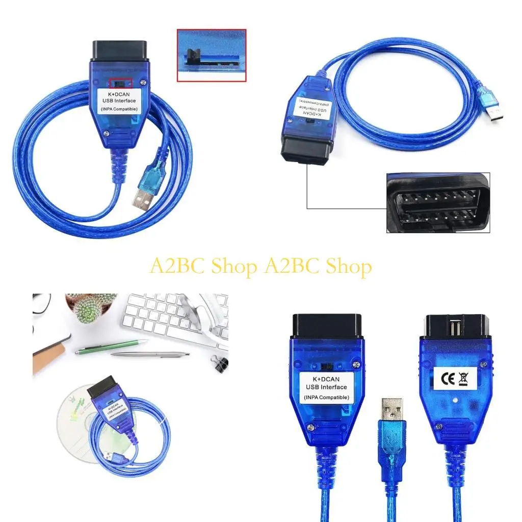 A2BC KDCAN FT232RL Диагностический кабель USB FT232CHIP OBD2 Сканер