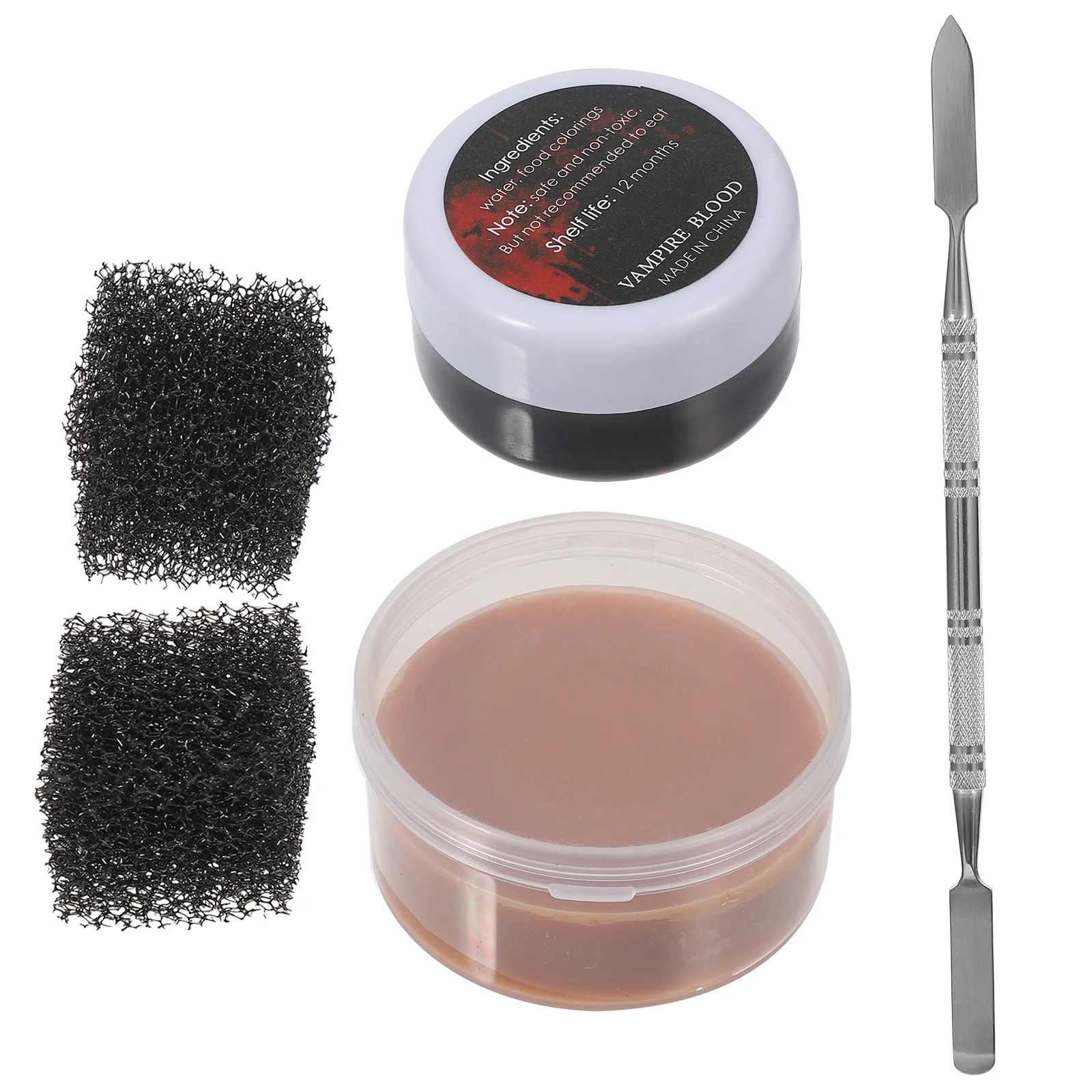 1 set 1 set make-upkit realistische neplittekens snijdt brandwonden speciale effecten huidwas voor Halloween kostuumfeest body paint gezichtskunst