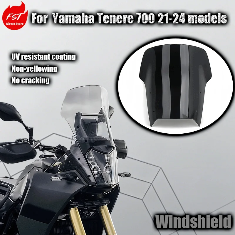 

For 2021-2024 Yamaha Tenere 700 modified front windshield heightened windshield acrylic windshield