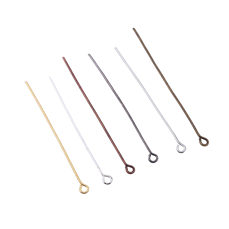 200Pcs/lot 10-50mm Flat Head Ball Head Eye Head Pins Connectors For Necklace Pendant DIY Jewelry Making Accessories Supplies