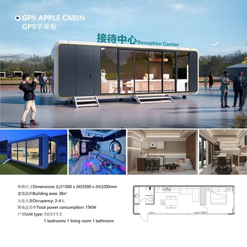 Luxury Movable 20ft 40ft Container Capsule House Prefabricated Airship Pod Prefab Space Minimalist House customized
