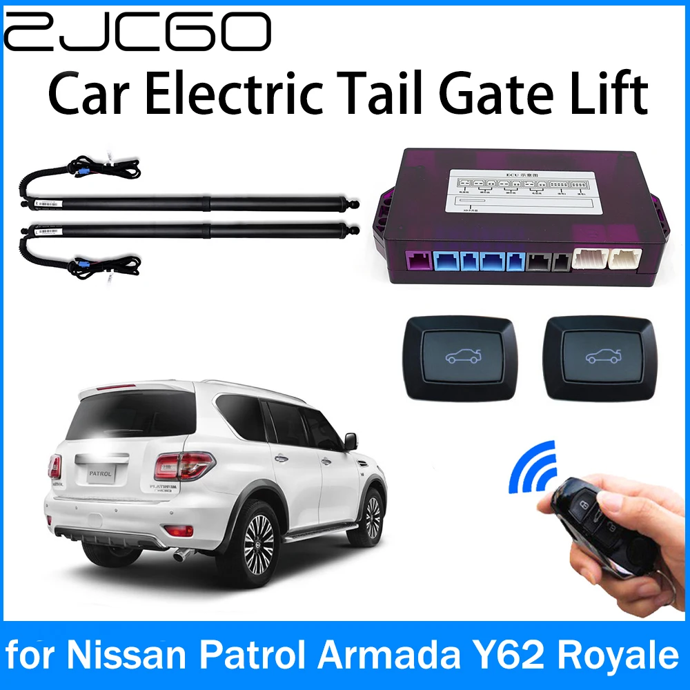 

ZJCGO Car Power Trunk Electric Suction Tailgate Intelligent Tail Gate Lift Strut for Nissan Patrol Armada Y62 Royale 2010~2022