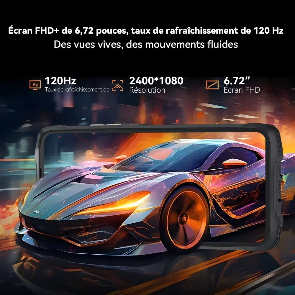 Cubot KingKong Power 3، بطارية 10200 مللي أمبير في الساعة 16(6+10) جيجابايت + 256 جيجابايت هاتف ذكي متين أندرويد، مكبر صوت 123 ديسيبل، شاشة Helio G99,120 هرتز 6.72 بوصة