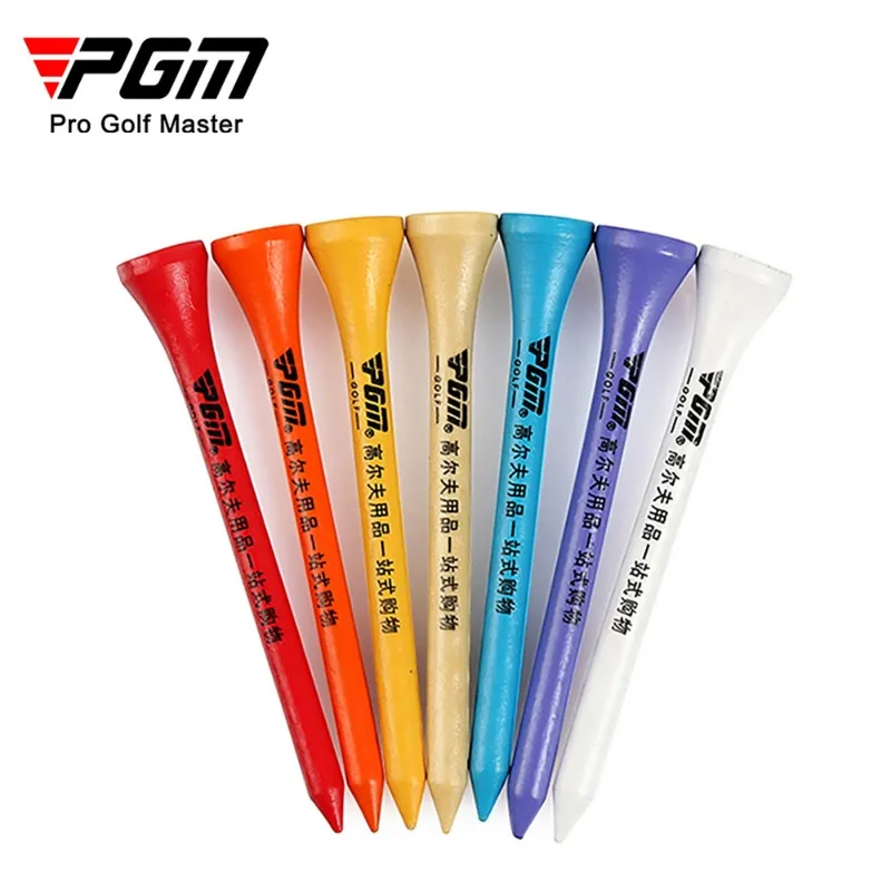 PGM 50pcs Wooden Golf TEE Ball Holder Golf Supply Accessories 42/54/70/83mm Random Color Factory Wholesale