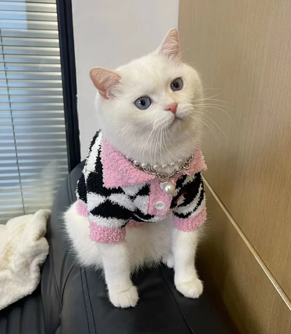 Dog Cat Sweater Hoodies Pullover Pet Clothes Doggy Vest Shirt Warm Kitten Knitwear Small Dog Sweatshirt Autumn Winter Outfits