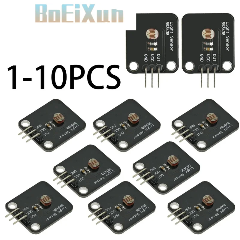 1-10PCS Brightness Sensor Module Electronic Building Block Photoresistor Light Sensitivity Sensor Sensing Board For Arduino