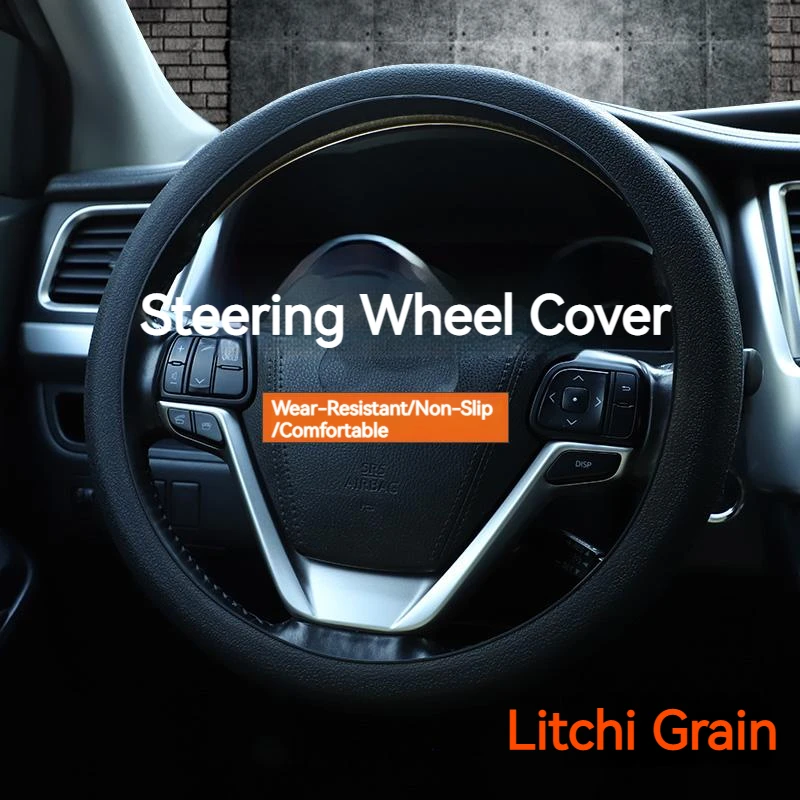 Universal Car Silicone Steering Wheel Cover Elastic Non-Slip Cover For 36-40cm Steering Wheel Multi Color Car Decor Accessories