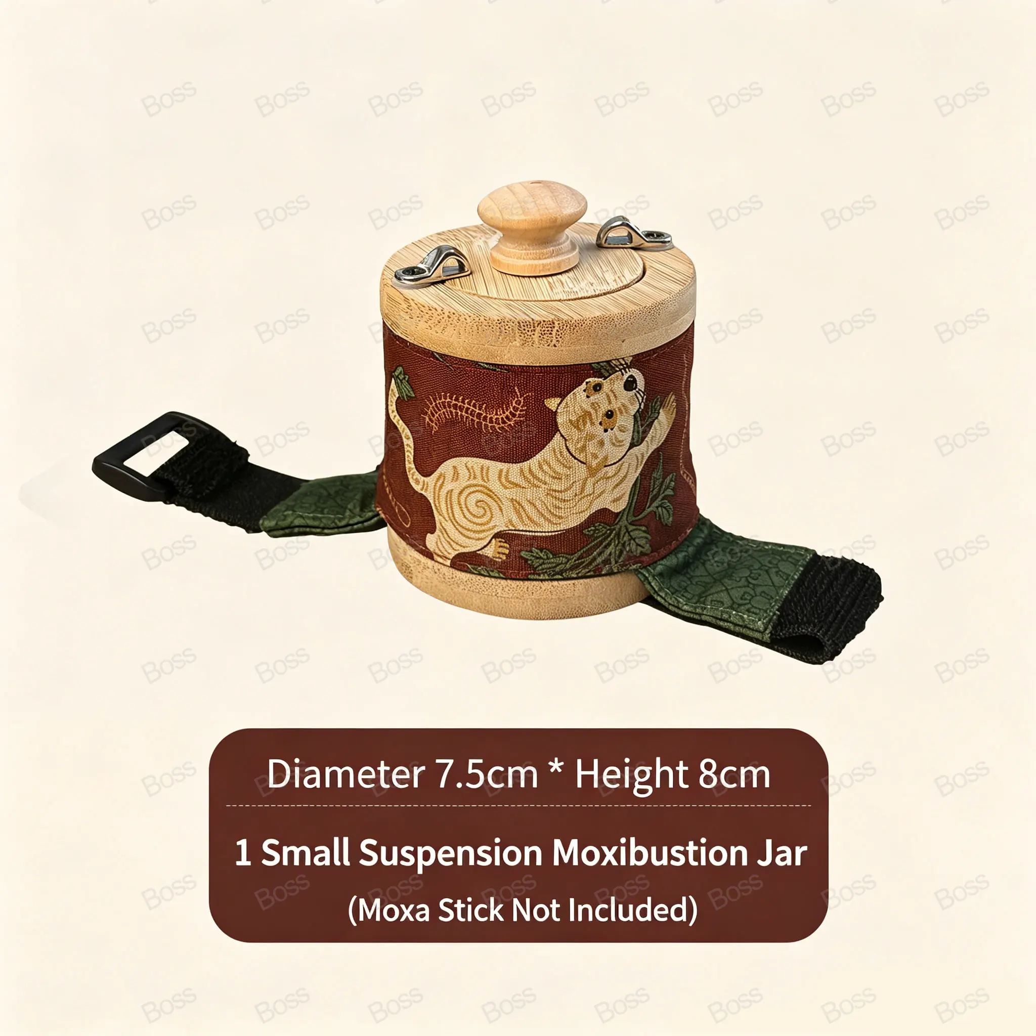 New Design Bamboo Moxibustion Box Low-Smoke Moxa Jar Moxa Stick Burner Moxibustion Box Holder for Traditional Chinese Medicine image 3