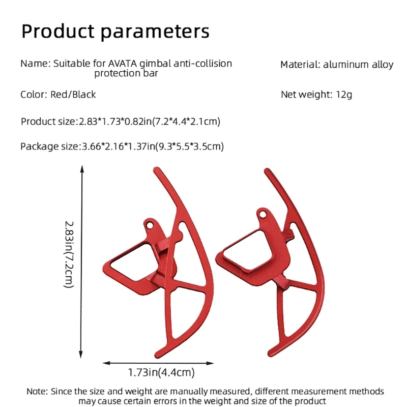 Bumper Guards For Avata Gimbal Collision Bar Anti-collision Bars for Avata Lens Gimbal Metal