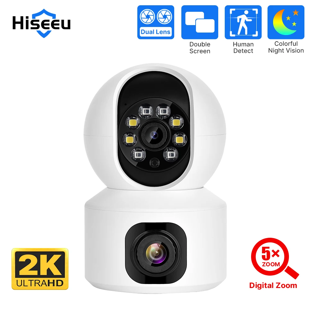 

Hiseeu 2K 4MP PTZ Baby Monitor Camera Automatic tracking WIFI Wireless Smart Home Security Surveillance Camera ﻿