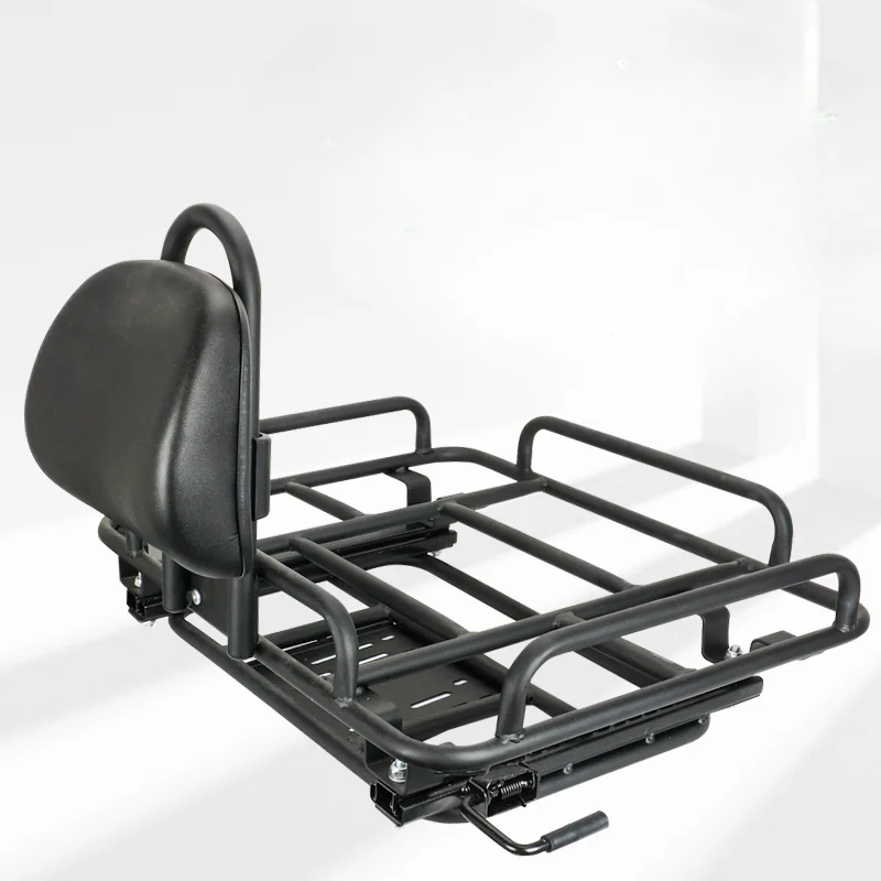 Electric vehicle universal rear shelf Black Knight delivery takeaway bracket adjustment backrest rear seat sliding rack