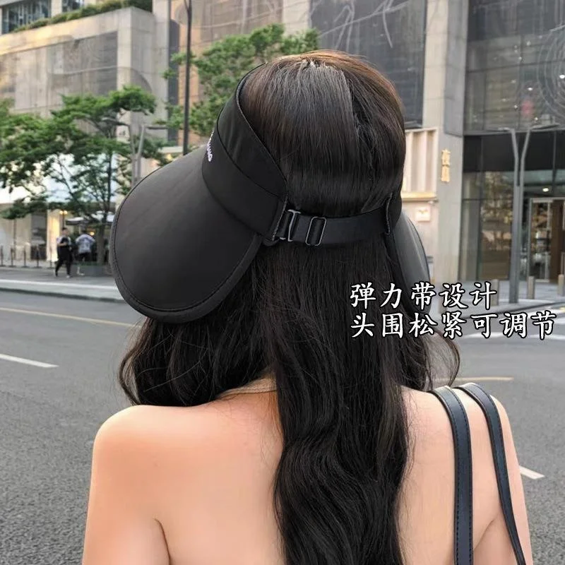 Circumferential sunscreen Sun hat can be used to show your face in summer. Anti ultraviolet hollow top Bucket hat with ice silk